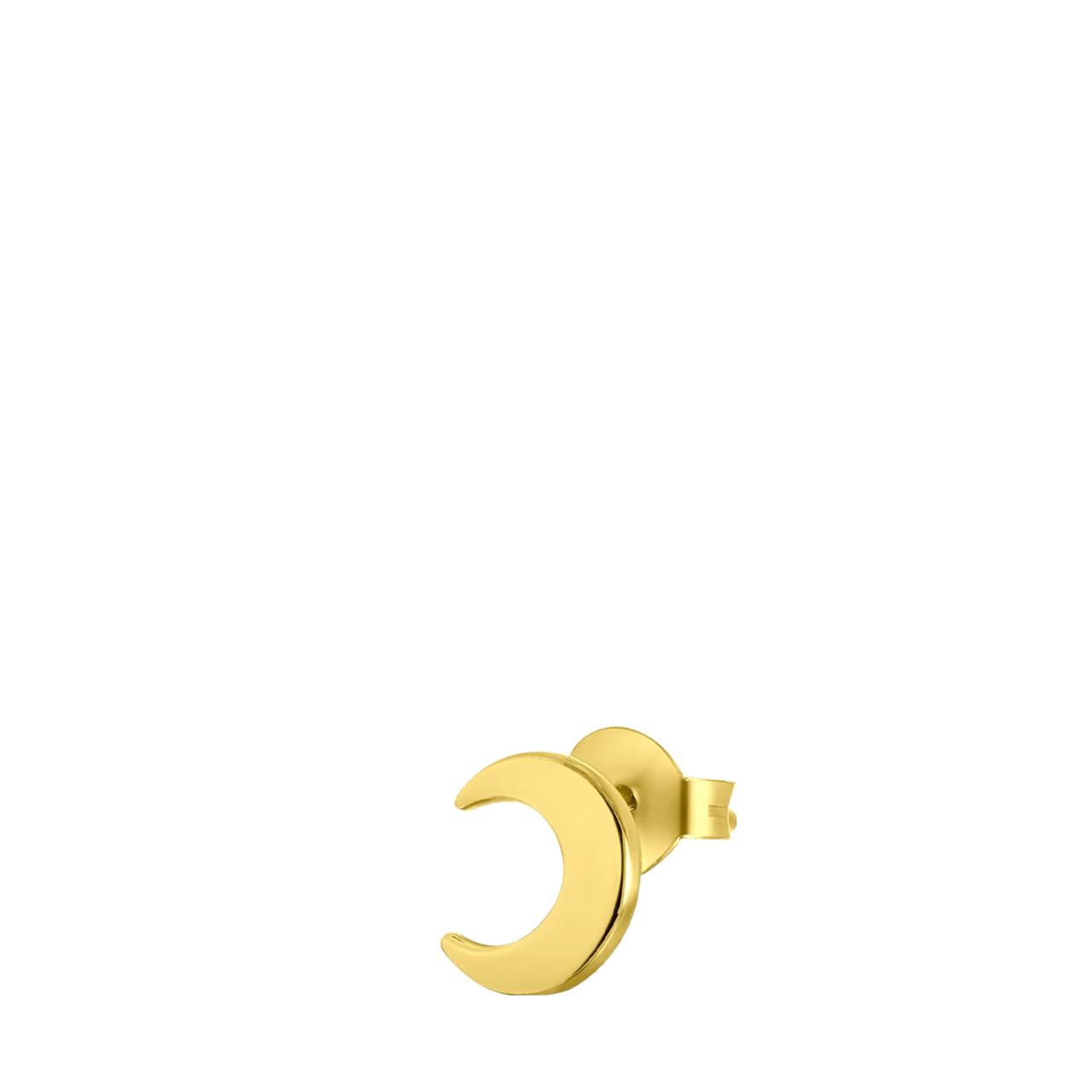 Zilveren goldplated kinderoorknoppen moon