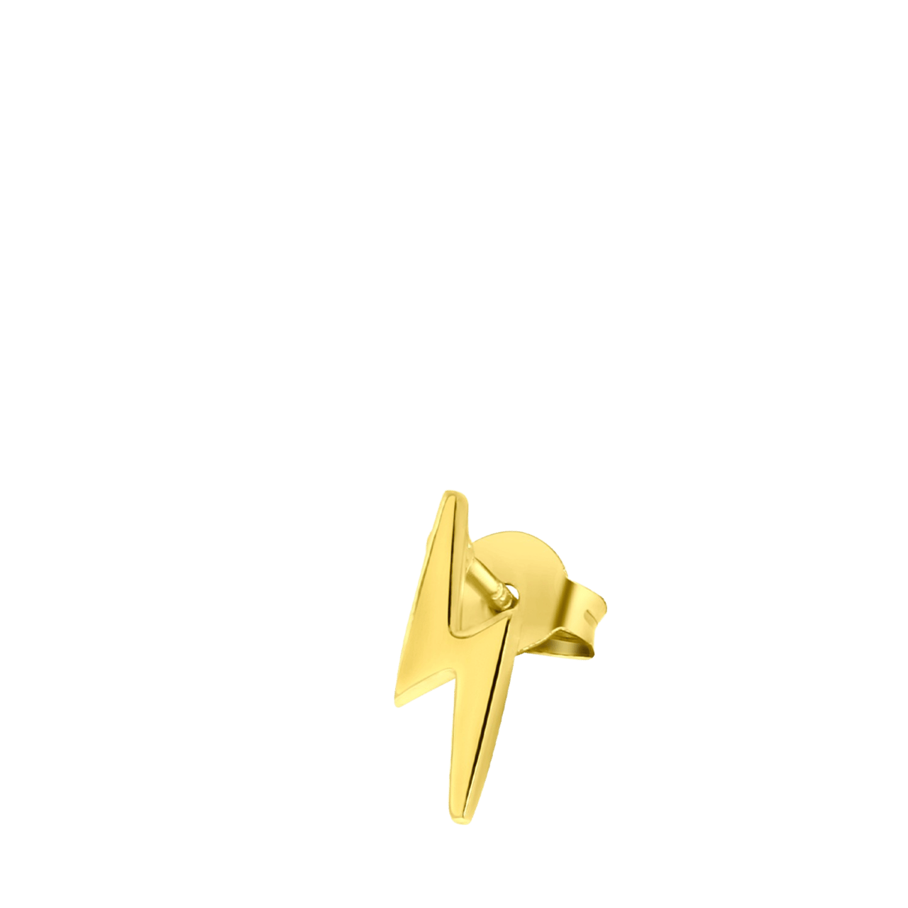 Zilveren goldplated kinderoorknoppen lightning