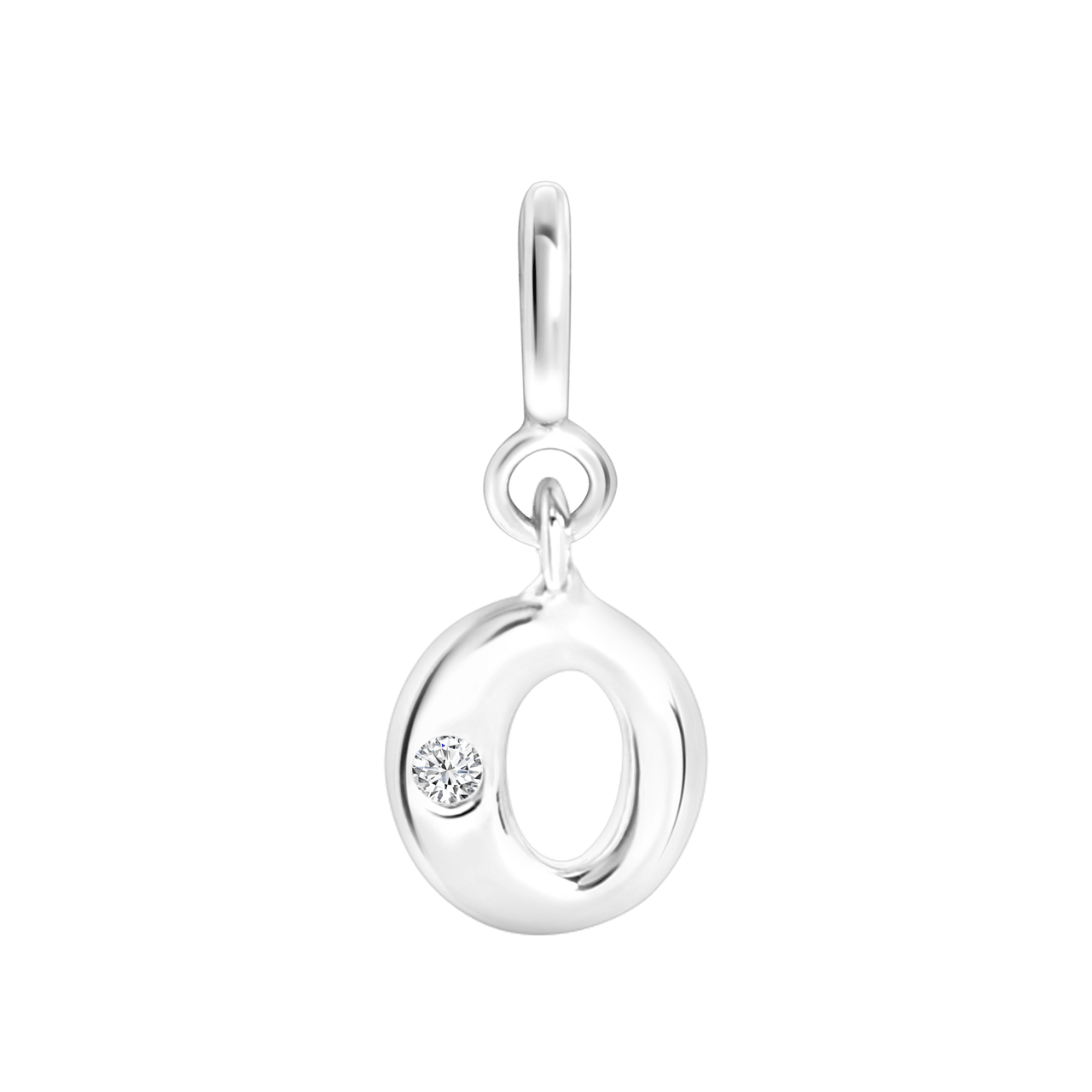 Zilveren goldplated bedel letter Mix&Match