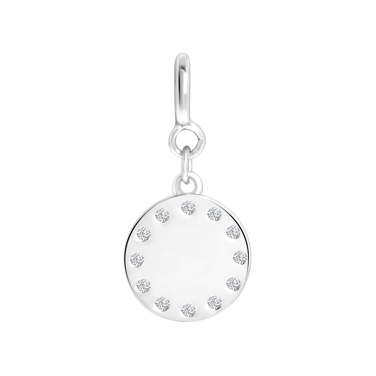 Zilveren bedel disc Mix&Match