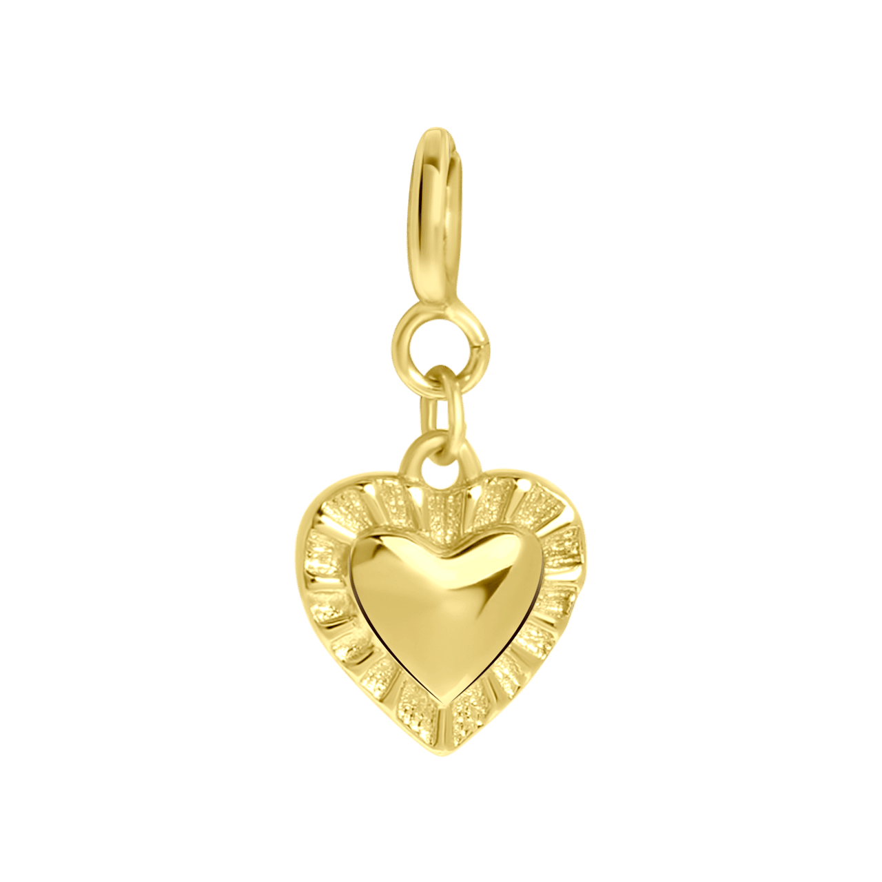 Zilveren goldplated bedel hart Mix&Match
