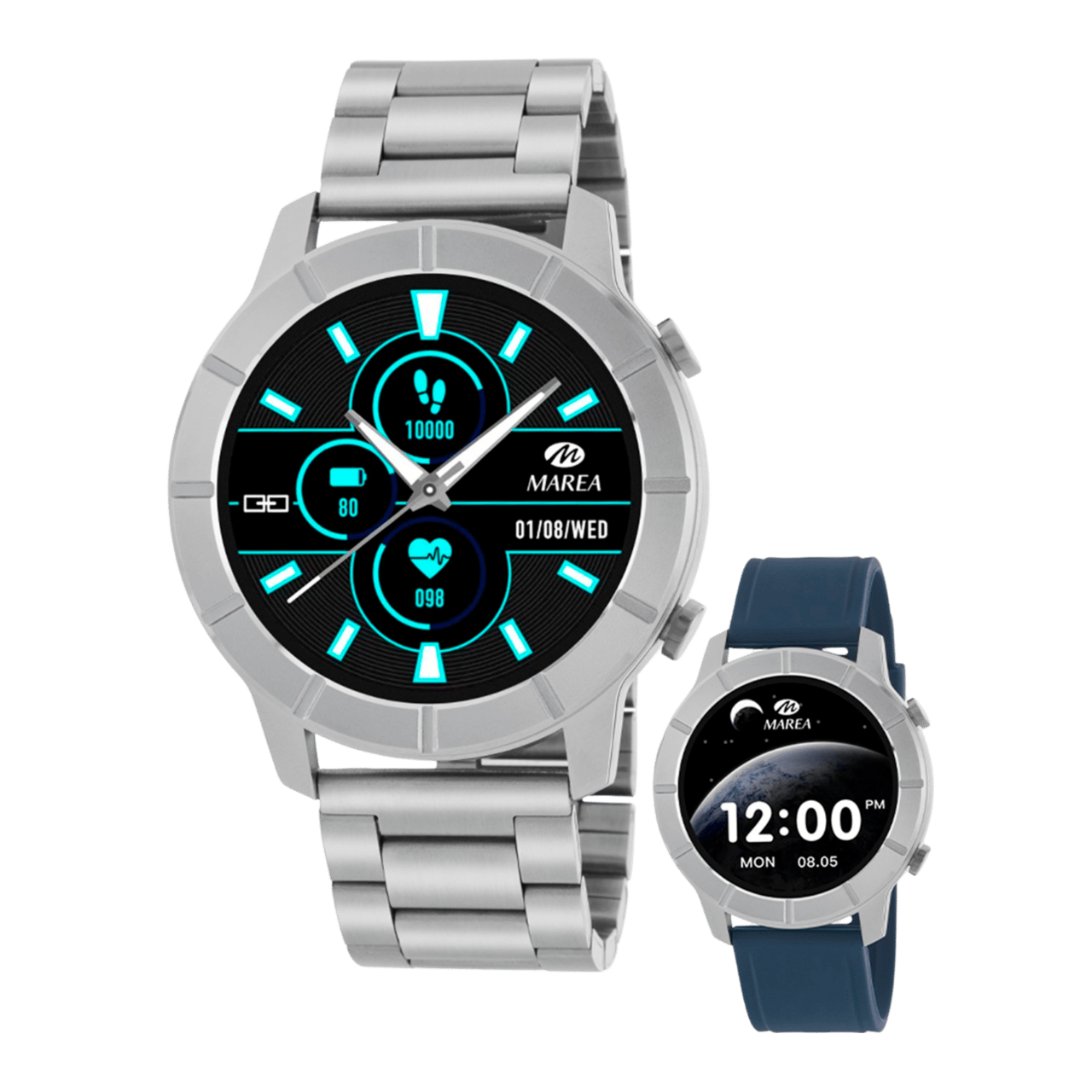 Marea Smartwatch Digitaal Heren Horloge Zilverkleurig B58003/3