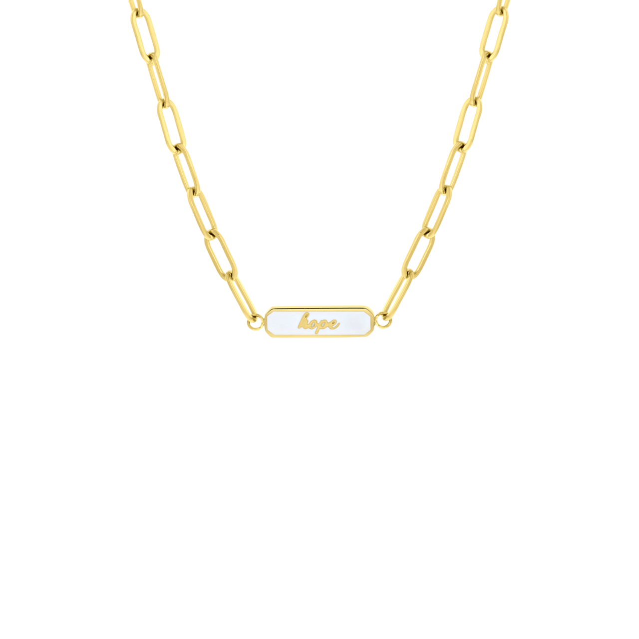 Stainless steel goldplated ketting met hanger voor dames