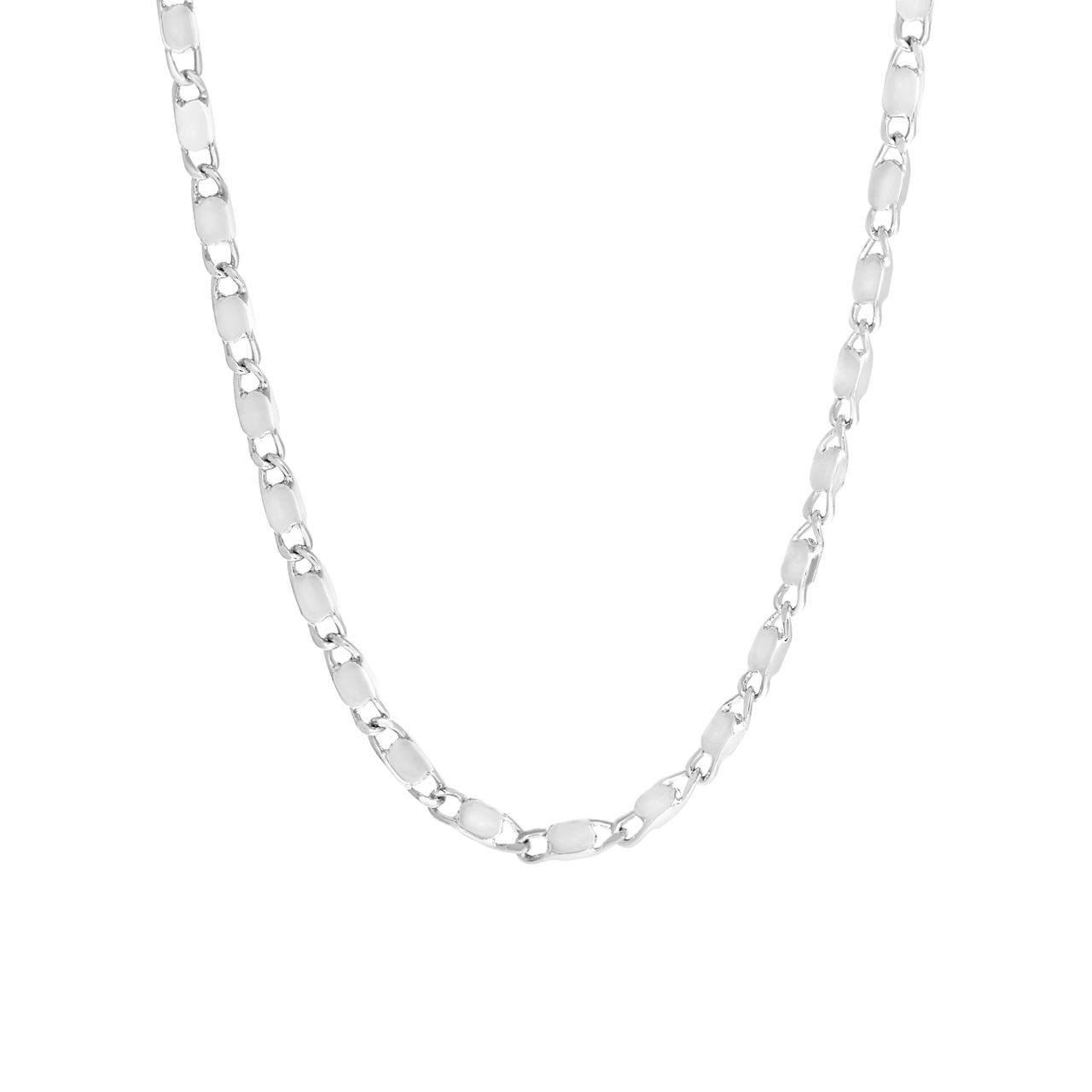 Zilverkleurige bijoux ketting