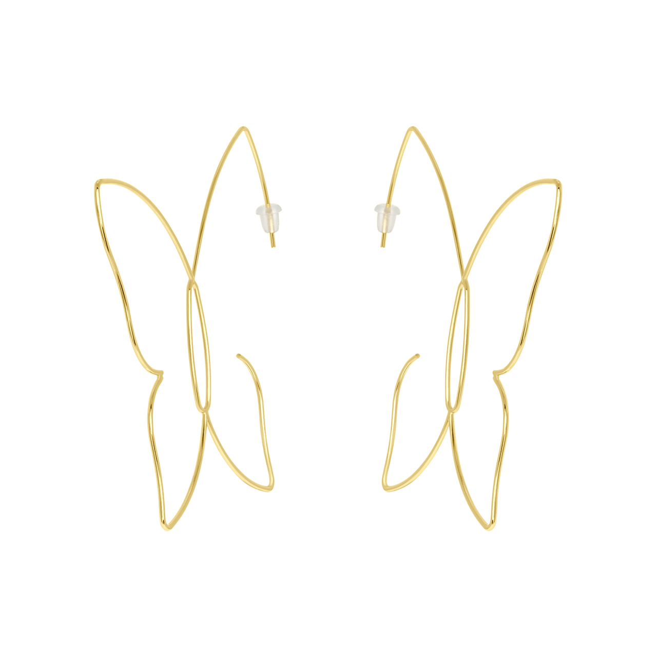 Goudkleurige bijoux oorbellen vlinder