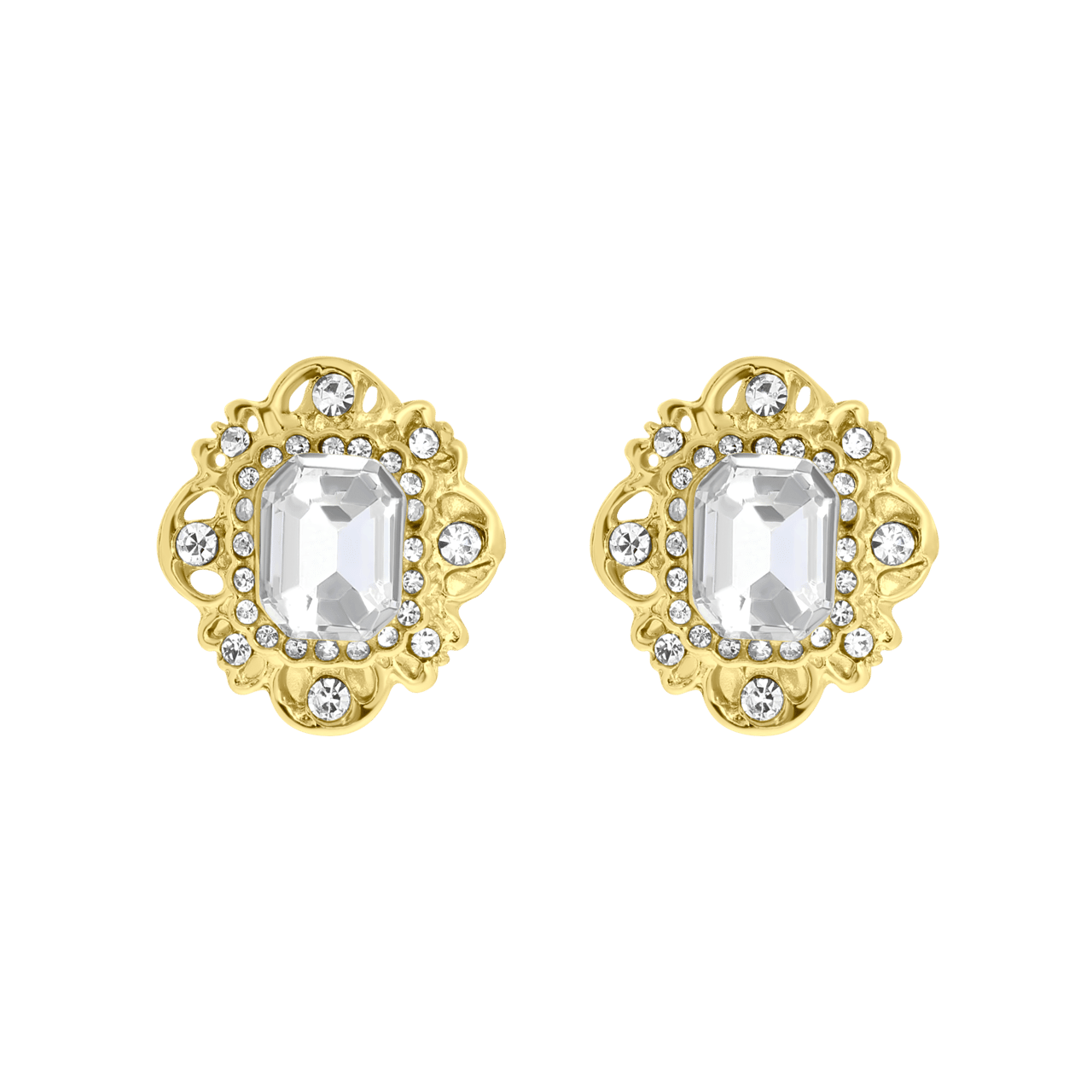 Goudkleurige bijoux oorbellen clip