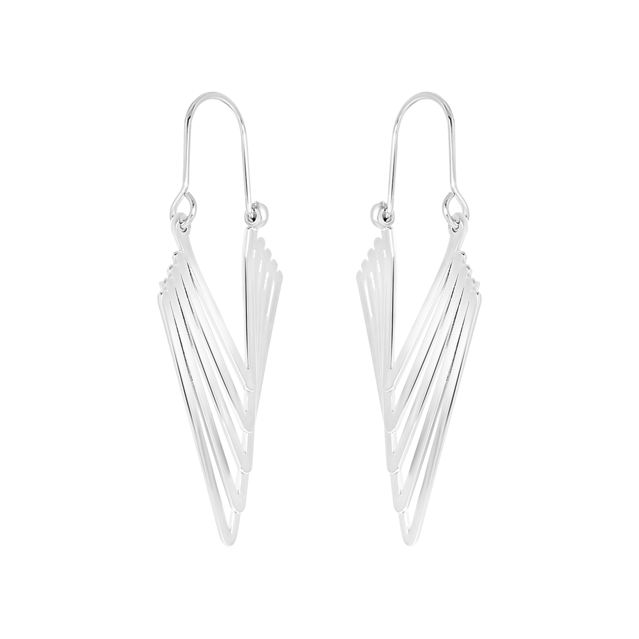 Zilverkleurige bijoux oorbellen V