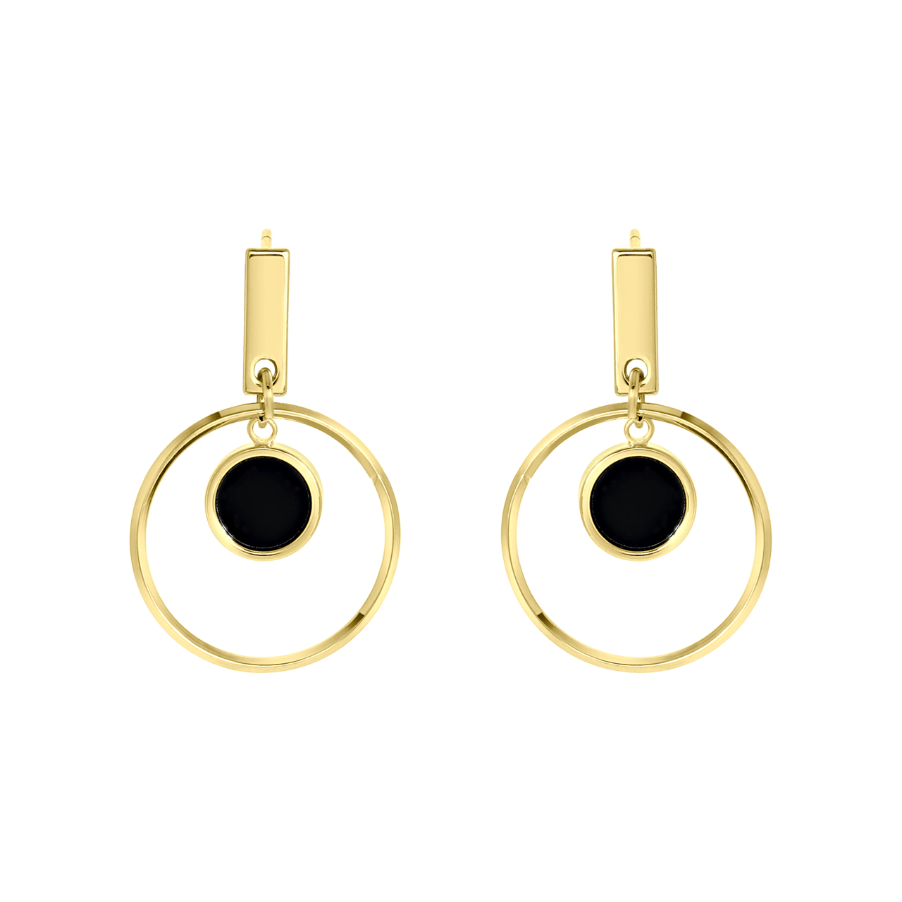 Bijoux goudkleurige oorringhangers voor dames