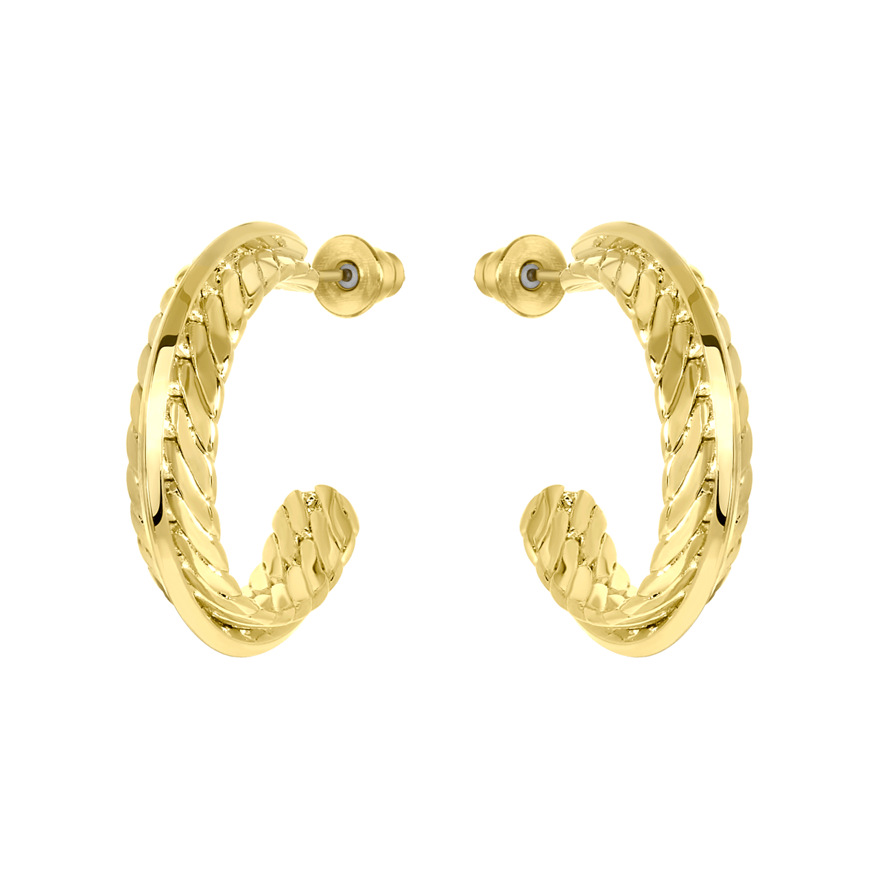 Goudkleurige bijoux oorbellen rond