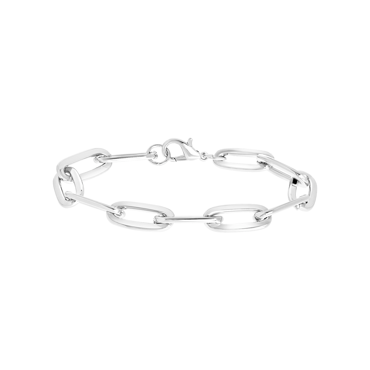 Zilverkleurige bijoux armband ovaal