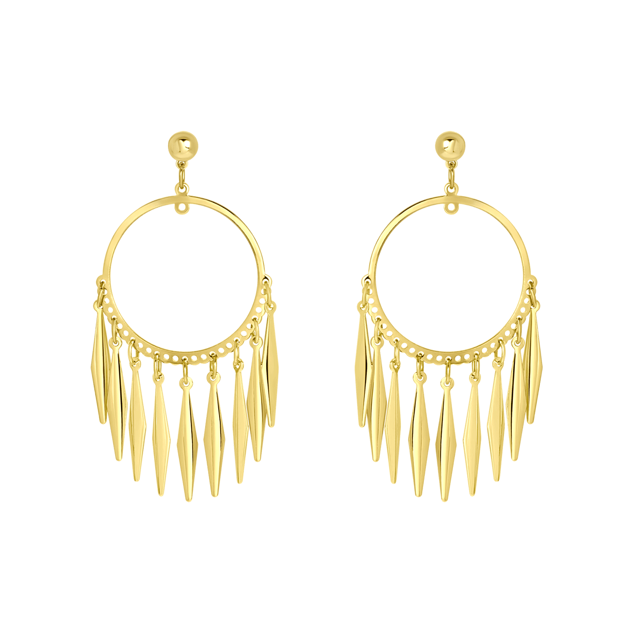 Goldfarbene Bijoux-Ohrringe