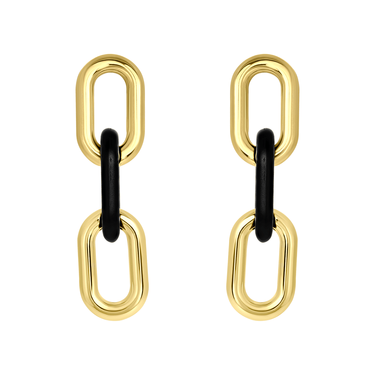 Goudkleurige ovale bijoux oorbellen