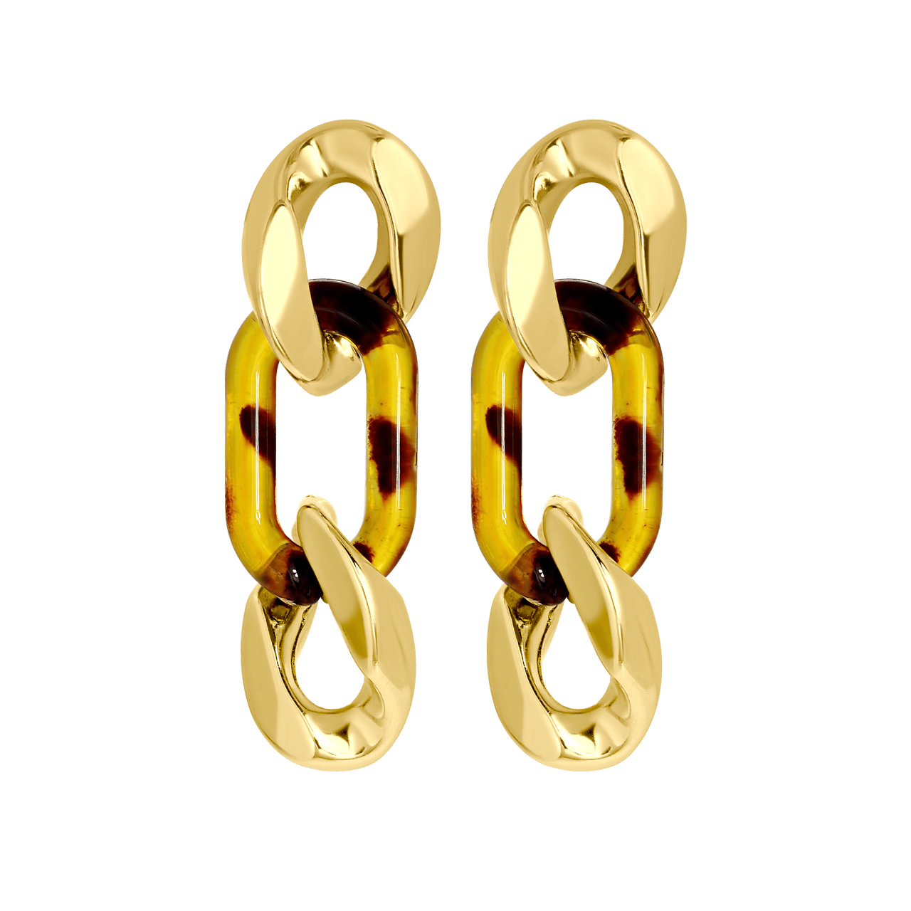 Goudkleurige bijoux oorbellen panter