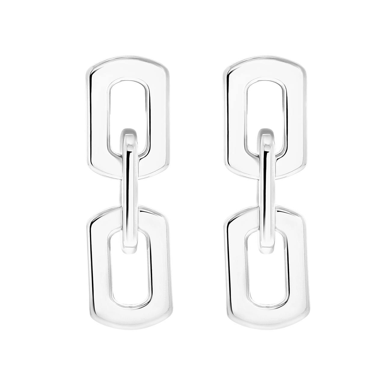 Zilverkleurige bijoux oorbellen