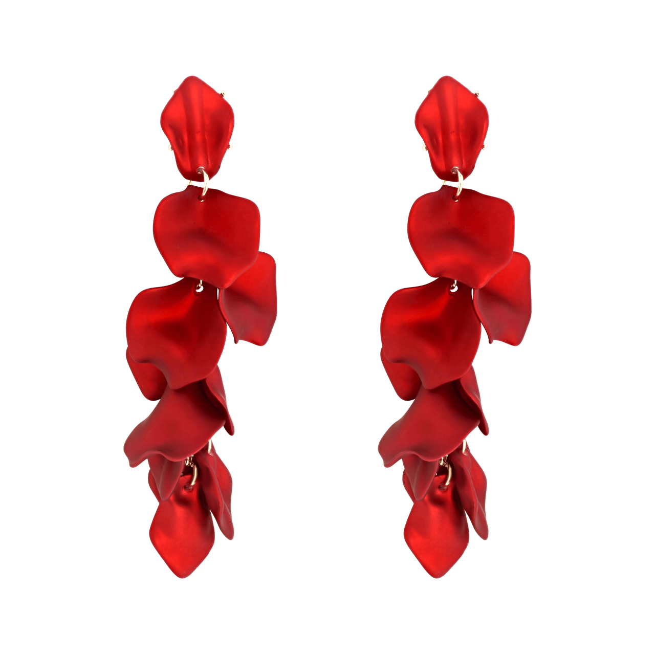Bijoux rosékleurige oorringen met blad voor dames
