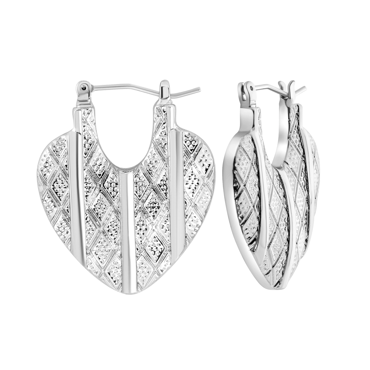 Silberfarbene Bijoux-Ohrringe, Herz
