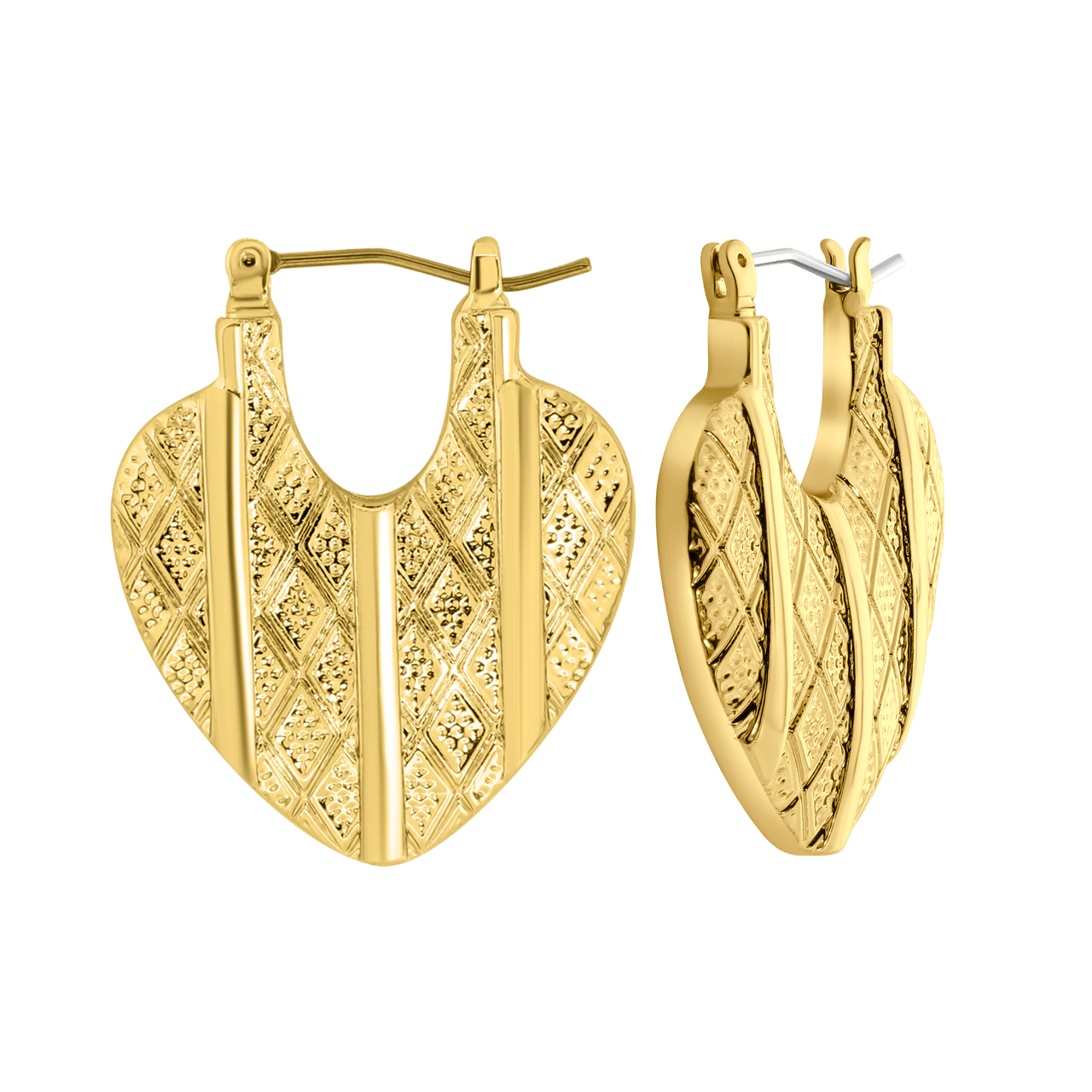 Goudkleurige bijoux oorbellen met hart