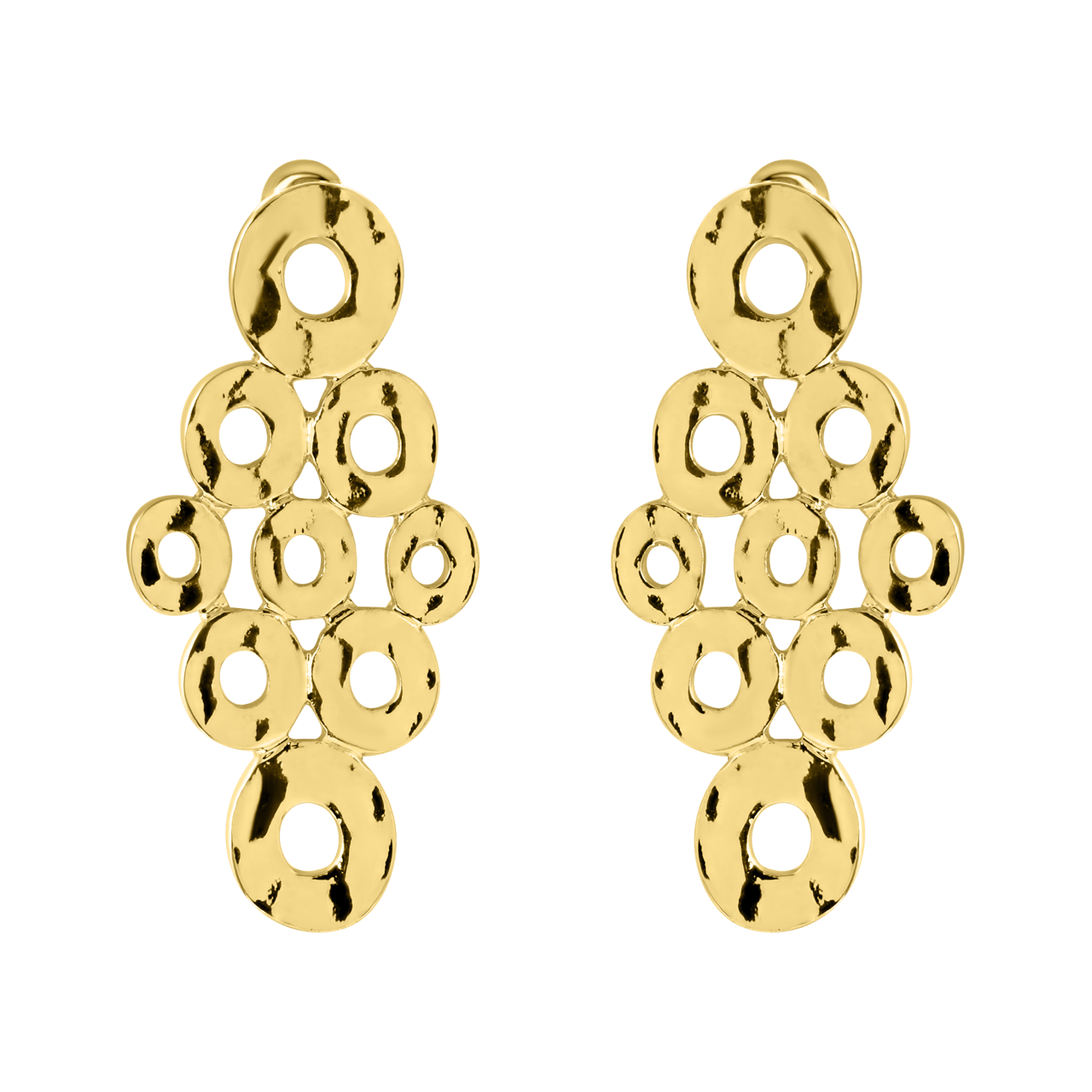 Goudkleurige bijoux oorbellen ringen