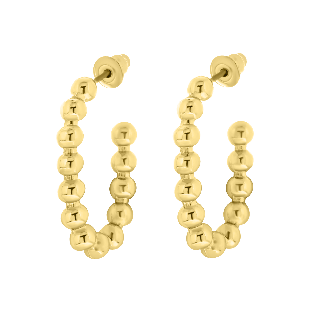 Goudkleurige bijoux oorbellen bol