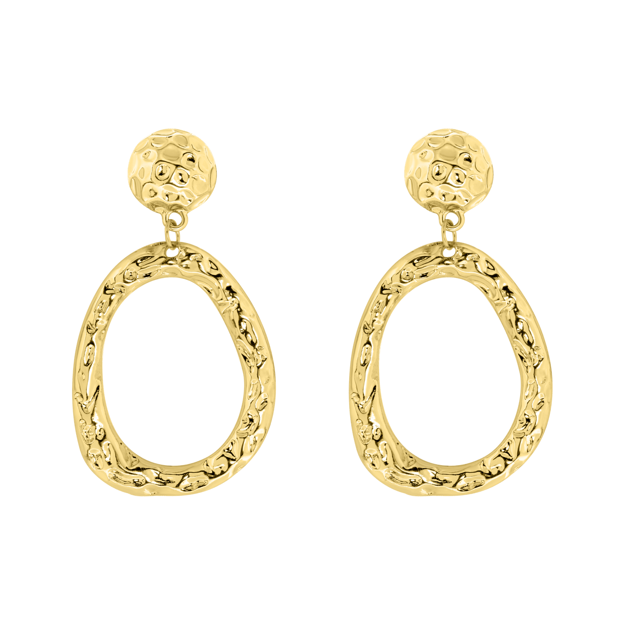 Goudkleurige bijoux oorbellen ovaal