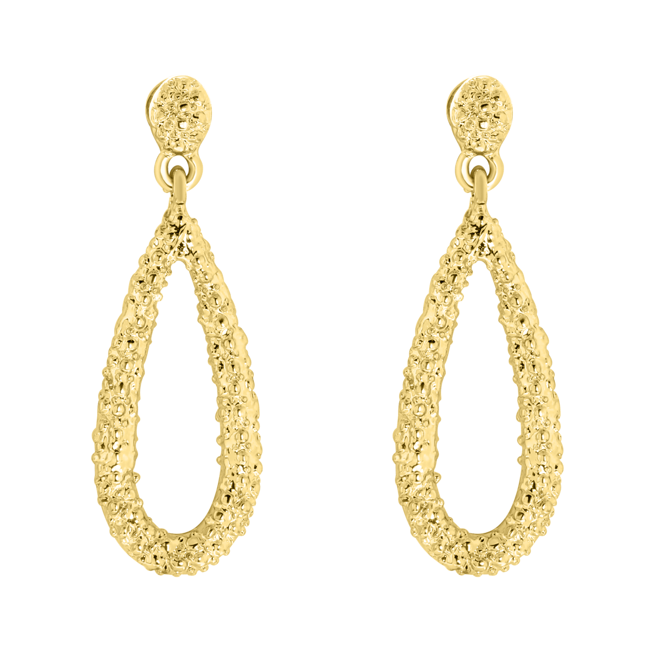 Goudkleurige bijoux oorbellen ovaal