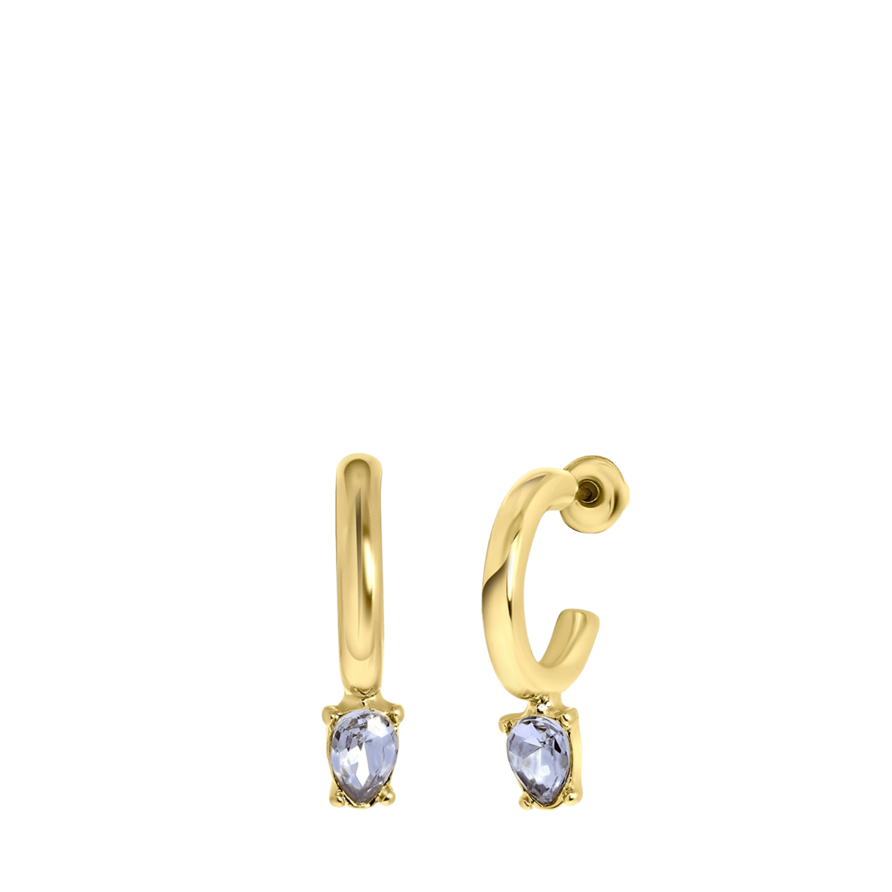 Goldfarbene Bijoux-Ohrringe, mit Stein