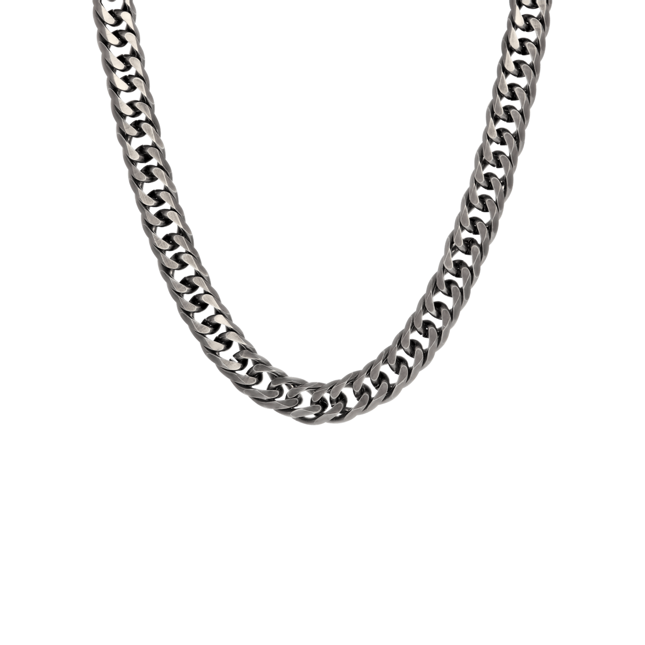 Gerecycled stainless steel herenketting gourmetschakel