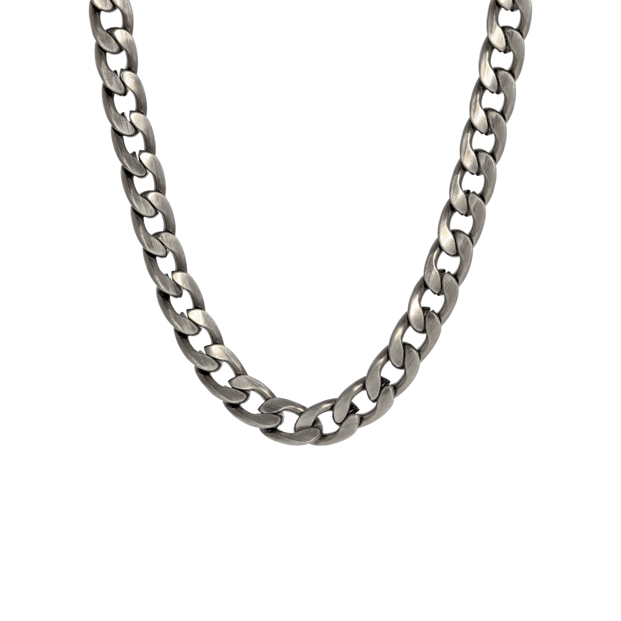 Gerecycled stainless steel herenketting gourmetschakel