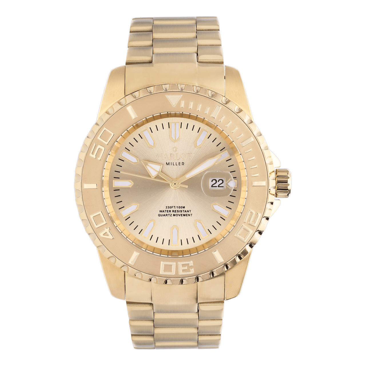 Marlow Miller Armbanduhr mit goldfarbenem Edelstahlarmband