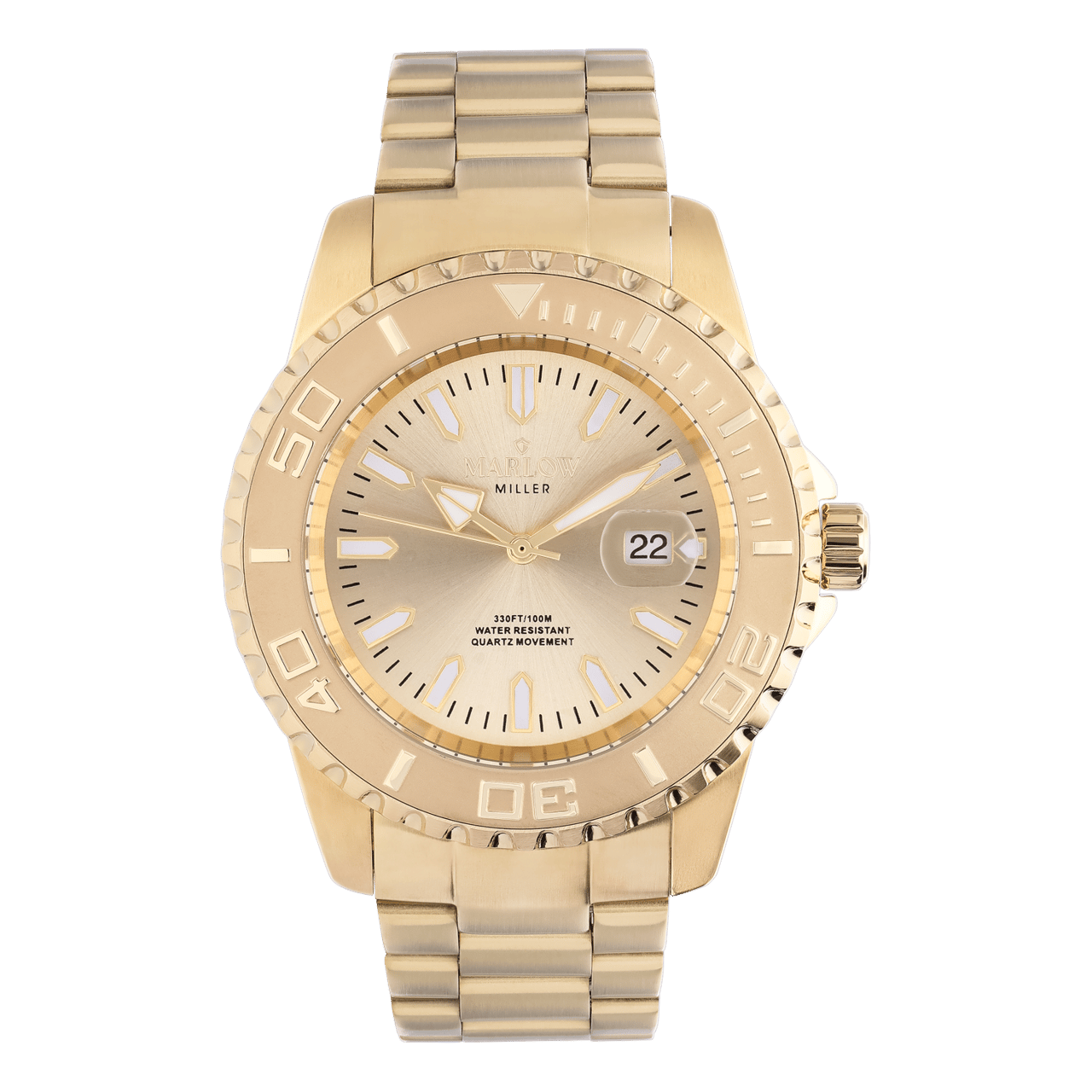 Marlow Miller horloge met goudkleurige stainless steel band