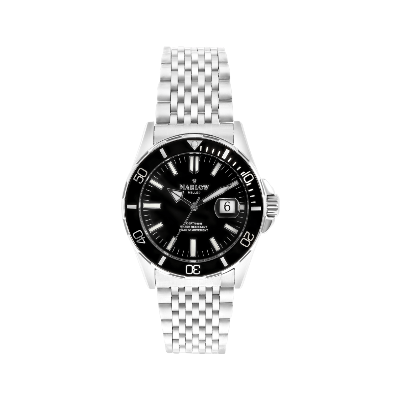 Marlow Miller Armbanduhr mit Edelstahlgehäuse und -armband