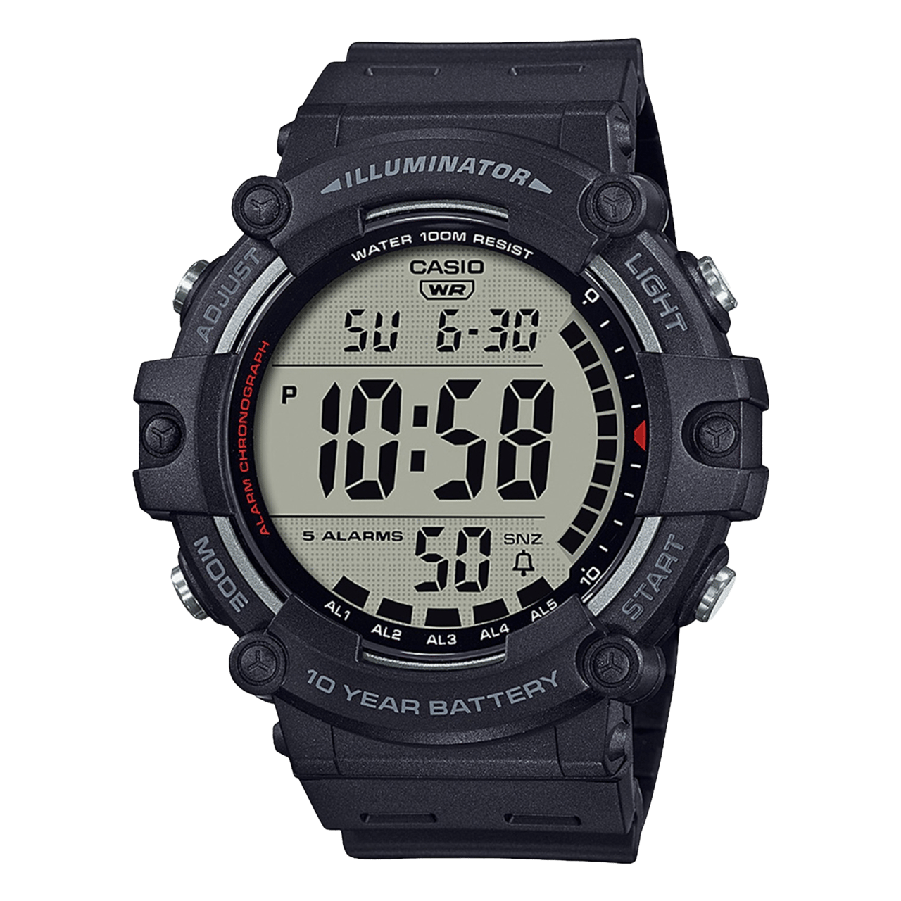 CASIO COLL SPORTS, schwarz, Harz AE-1500WH-1AVEF