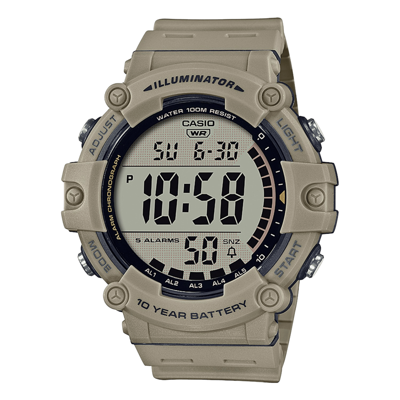 CASIO COLL SPORTS, khaki, Harz AE-1500WH-5AVEF