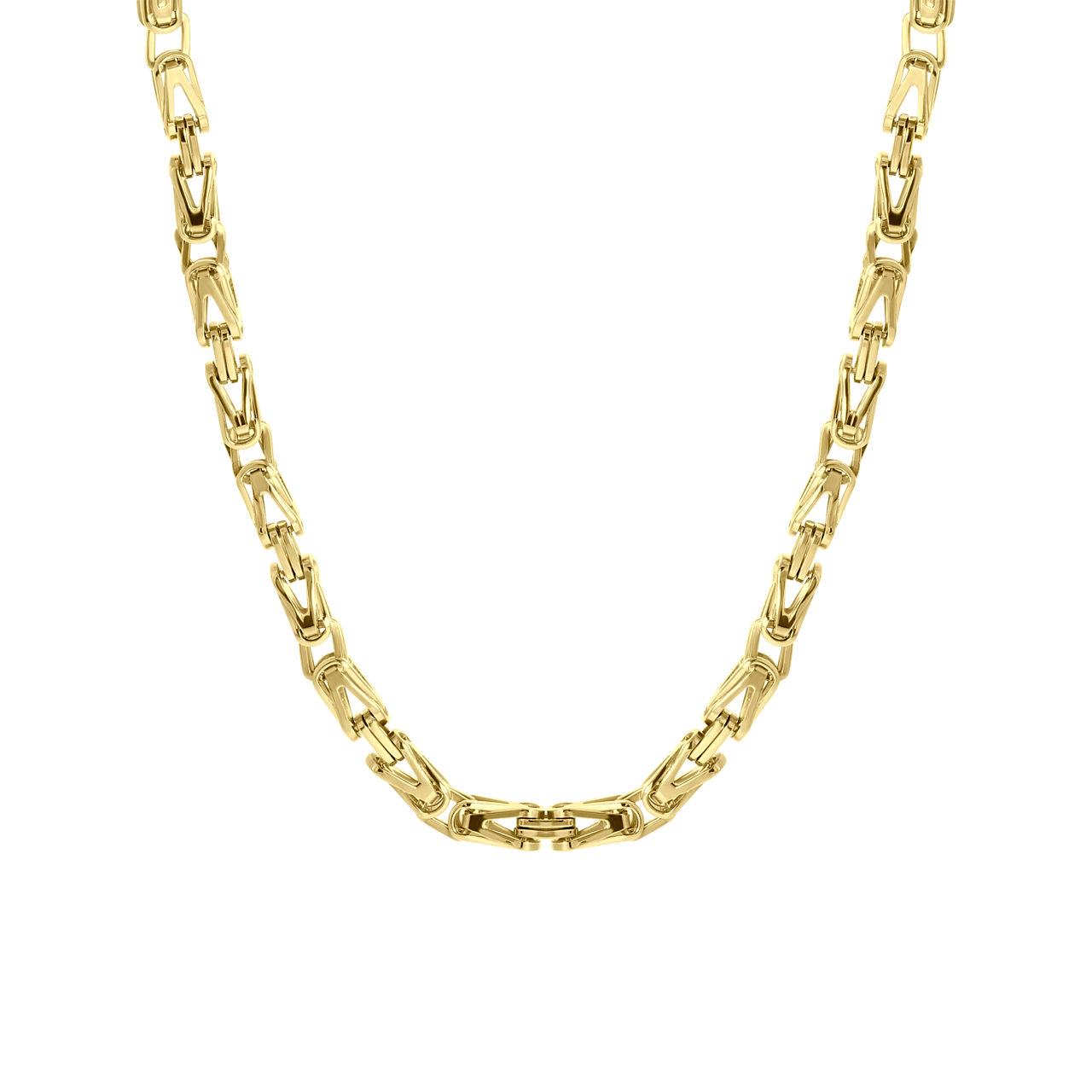 Stainless steel goldplated herenschakelketting