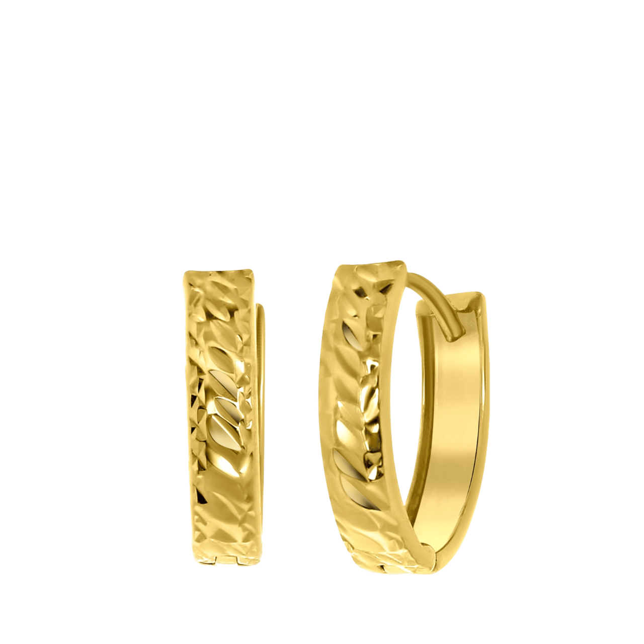 Ohrringe, 750 Gelbgold, oval bearbeitet