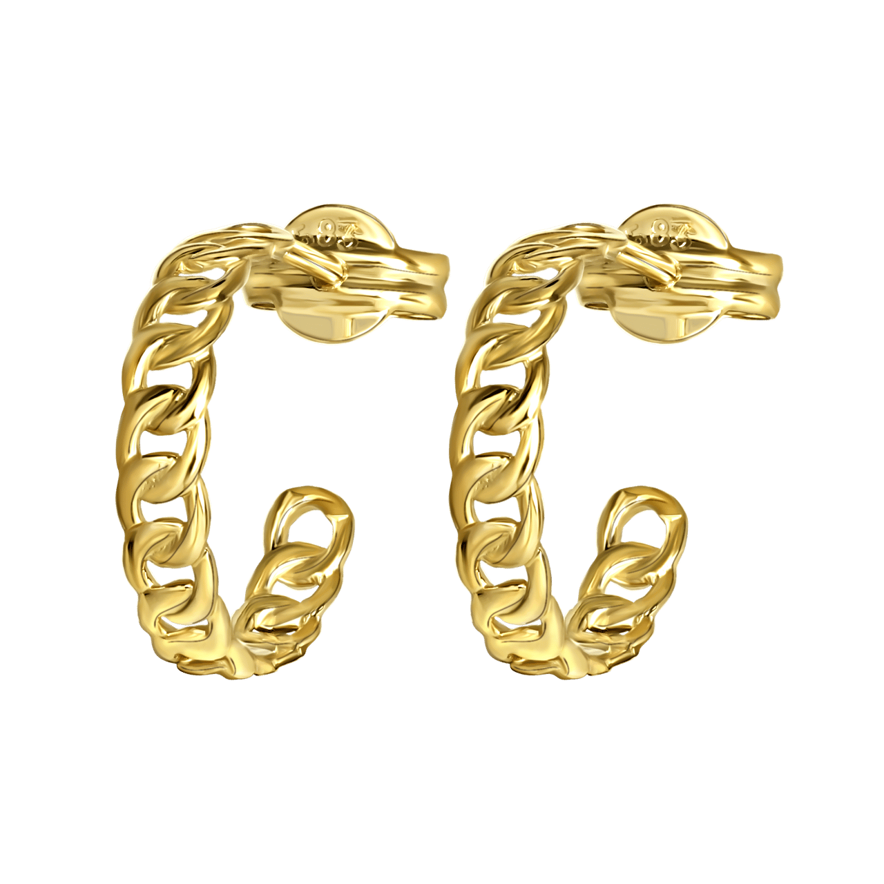 Ohrringe, 585 Gelbgold, Gourmetglied