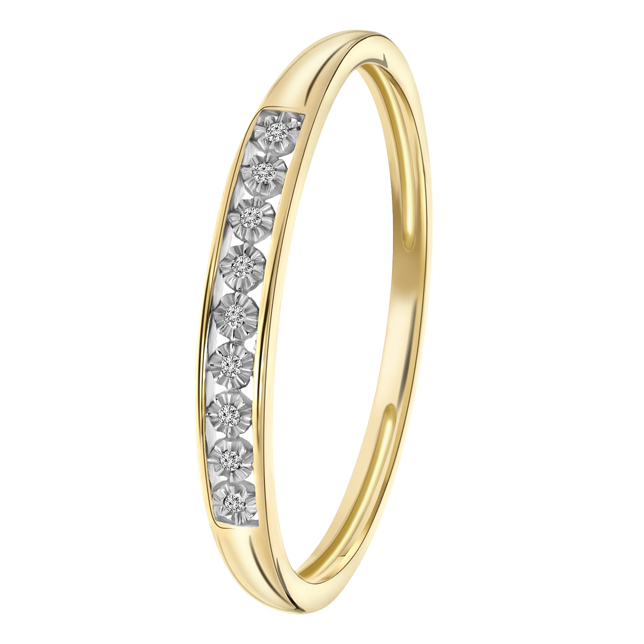 Ring, 750 Gelbgold, mit Diamanten 0,02 ct