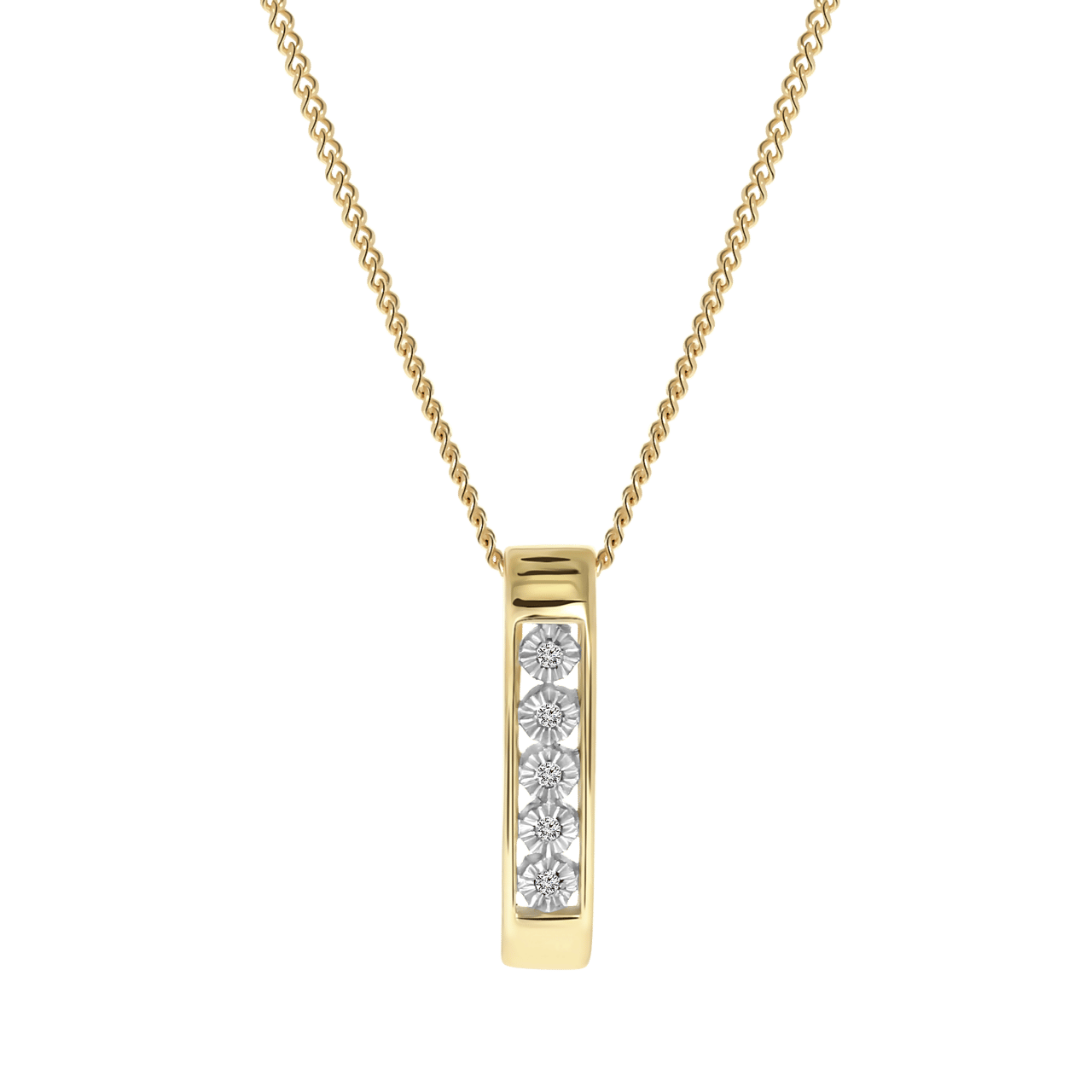 Halskette, 750 Gelbgold, mit Diamant 0,01 kt