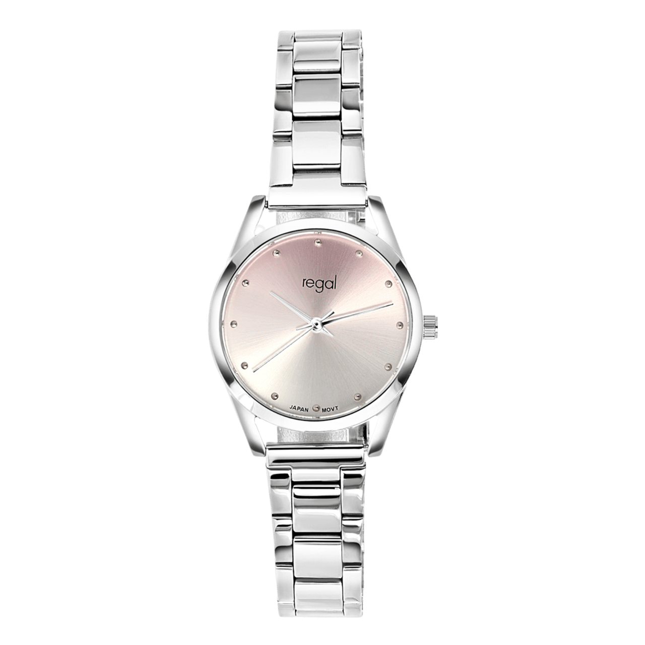 Regal-Damenarmbanduhr mit Edelstahlarmband