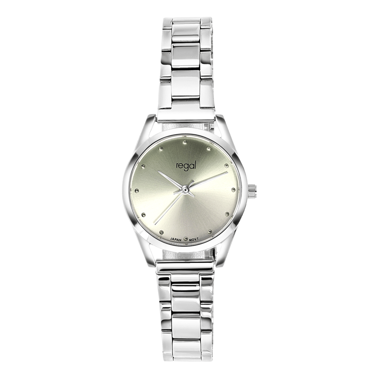 Regal-Damenarmbanduhr mit Edelstahlarmband