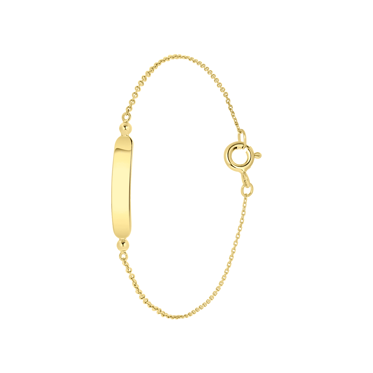 Zilveren goldplated plaatarmband voor dames