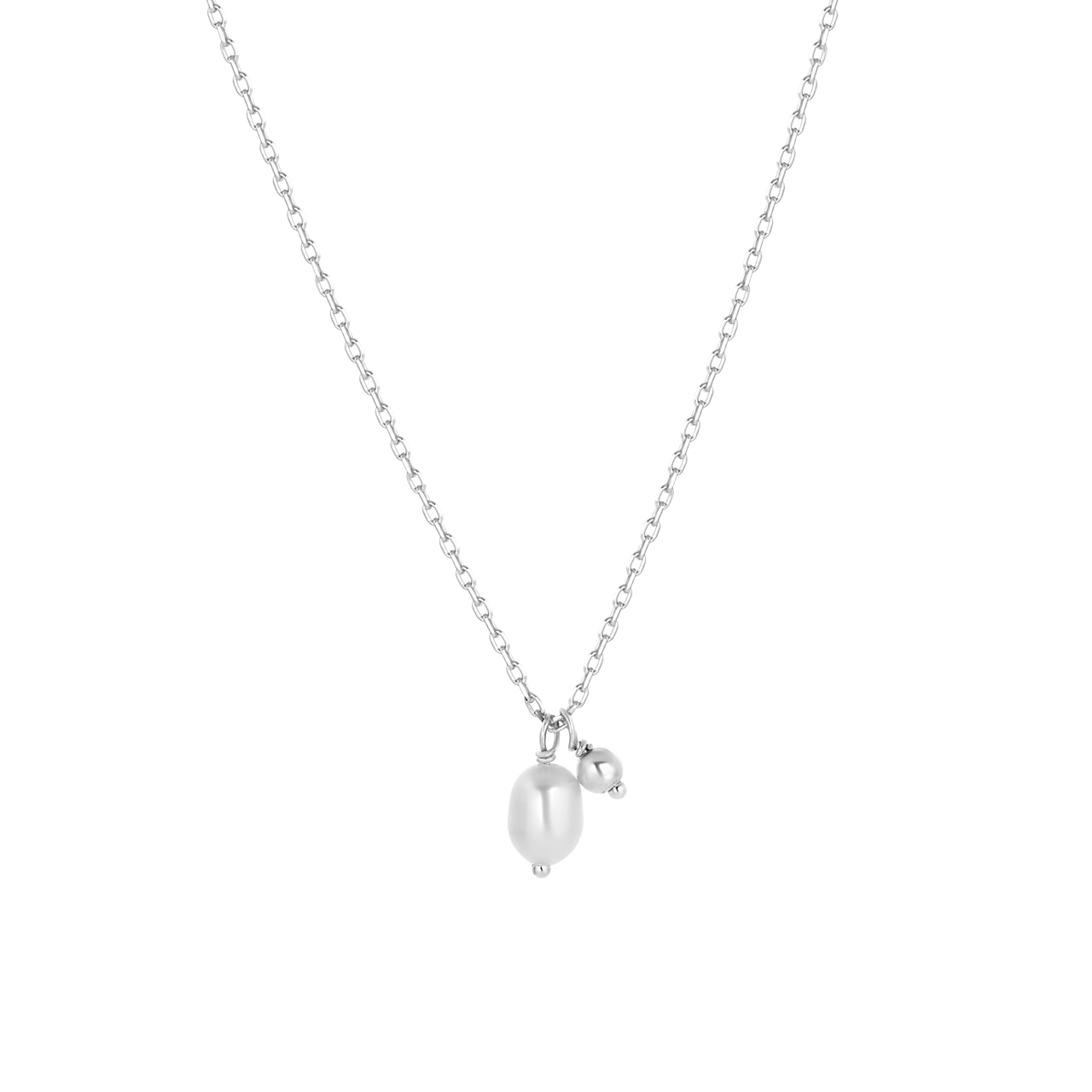 Zilveren parelketting met hanger zoetwaterparel voor dames