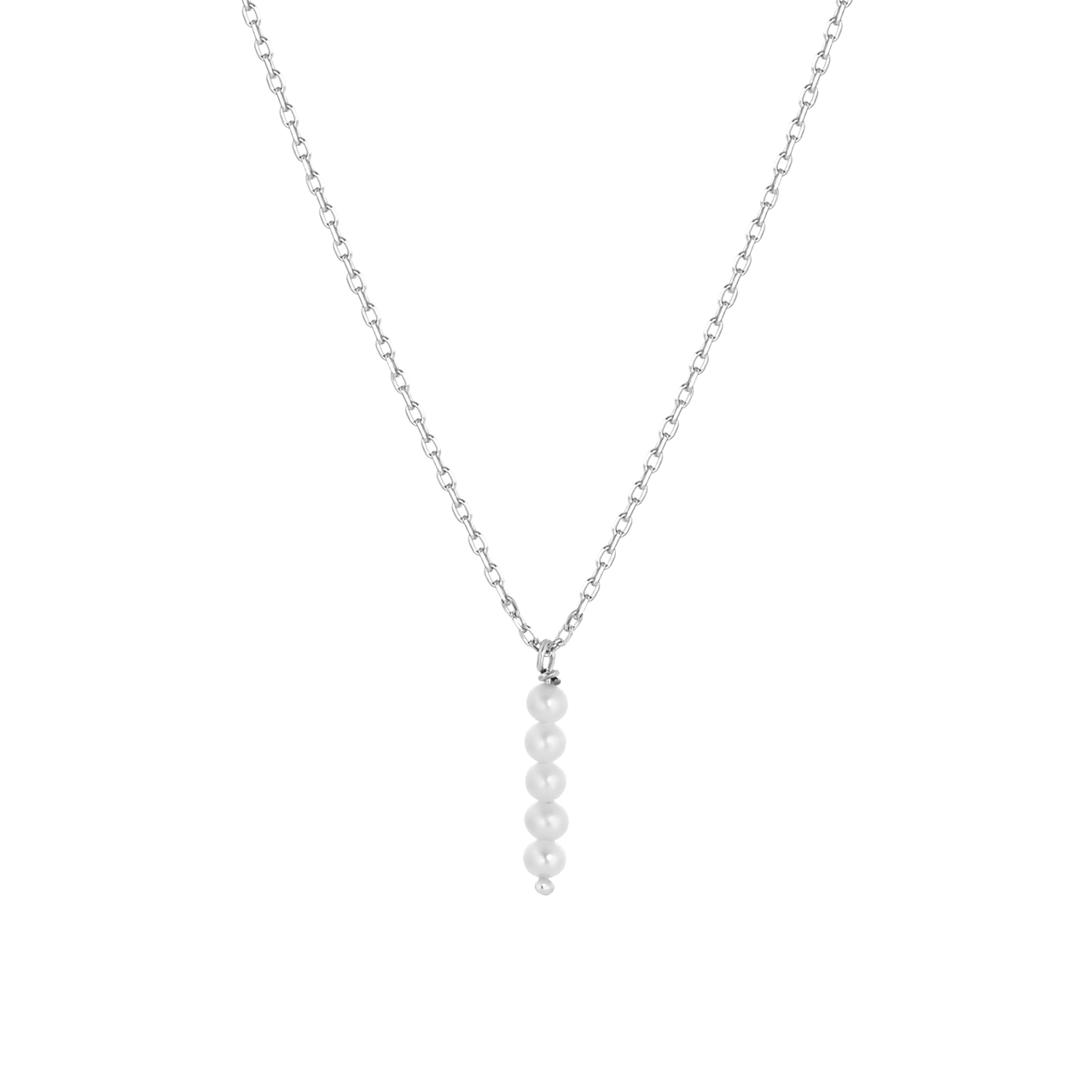 Zilveren ketting met hanger zoetwaterparels