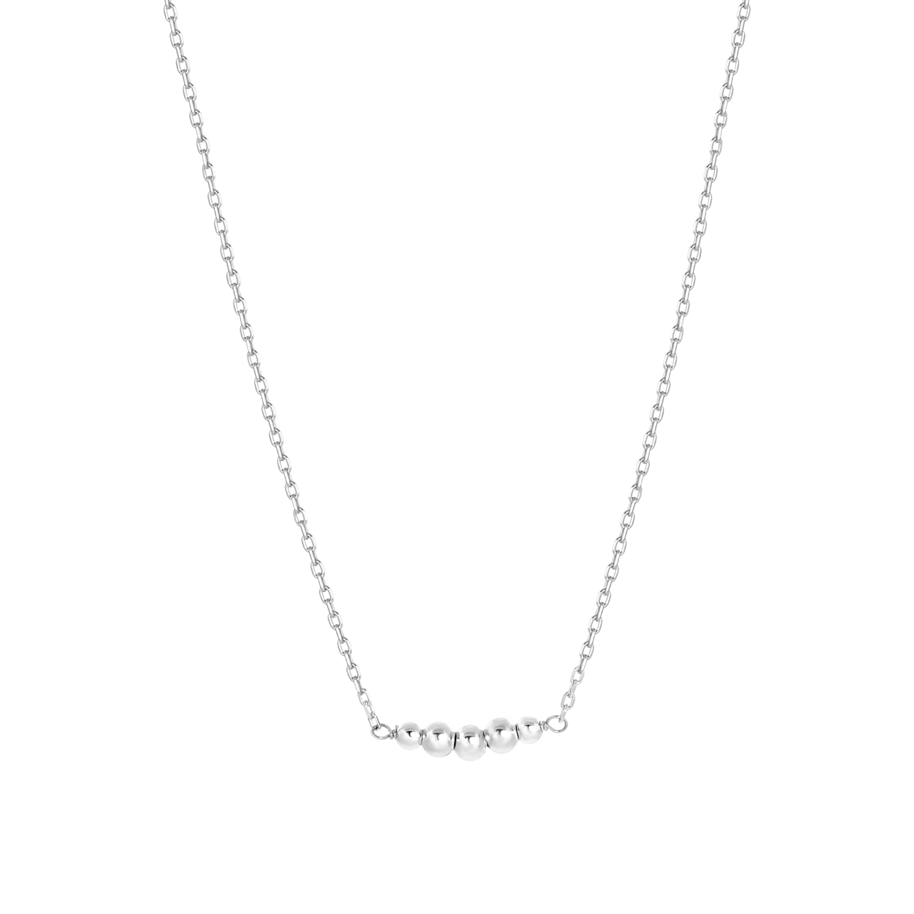Zilveren ketting bal