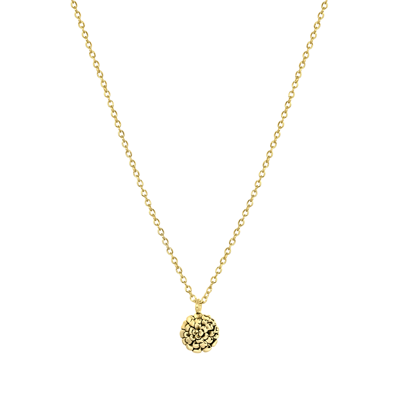 Zilveren goldplated ketting&hanger geboortebloem