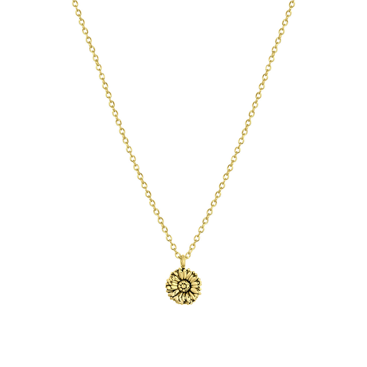 Zilveren goldplated ketting&hanger geboortebloem