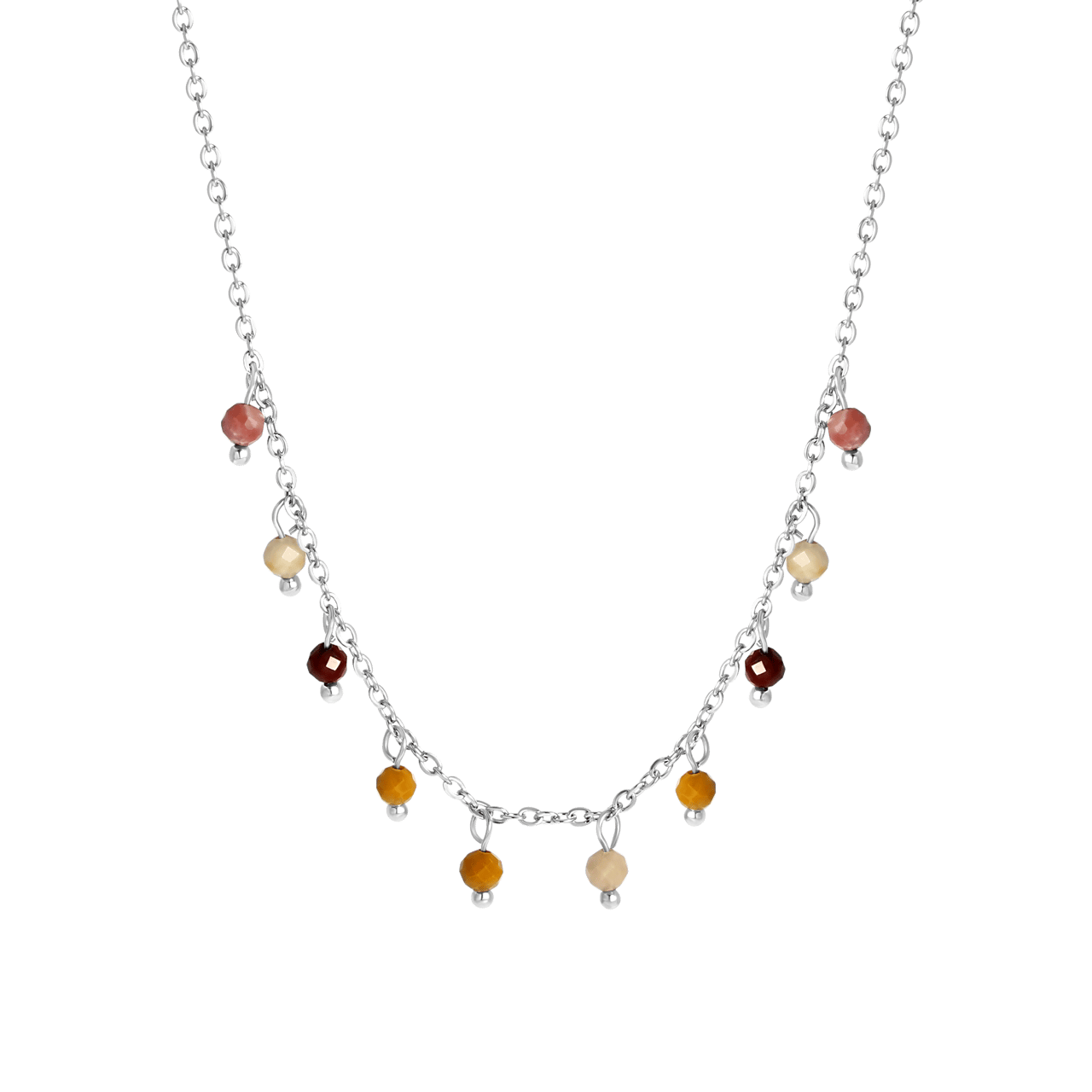 Stalen ketting met vitteline