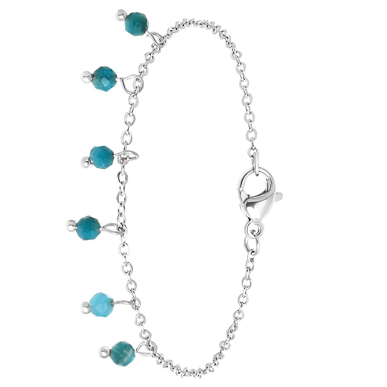 Stainless steel armband met groene aventurijn