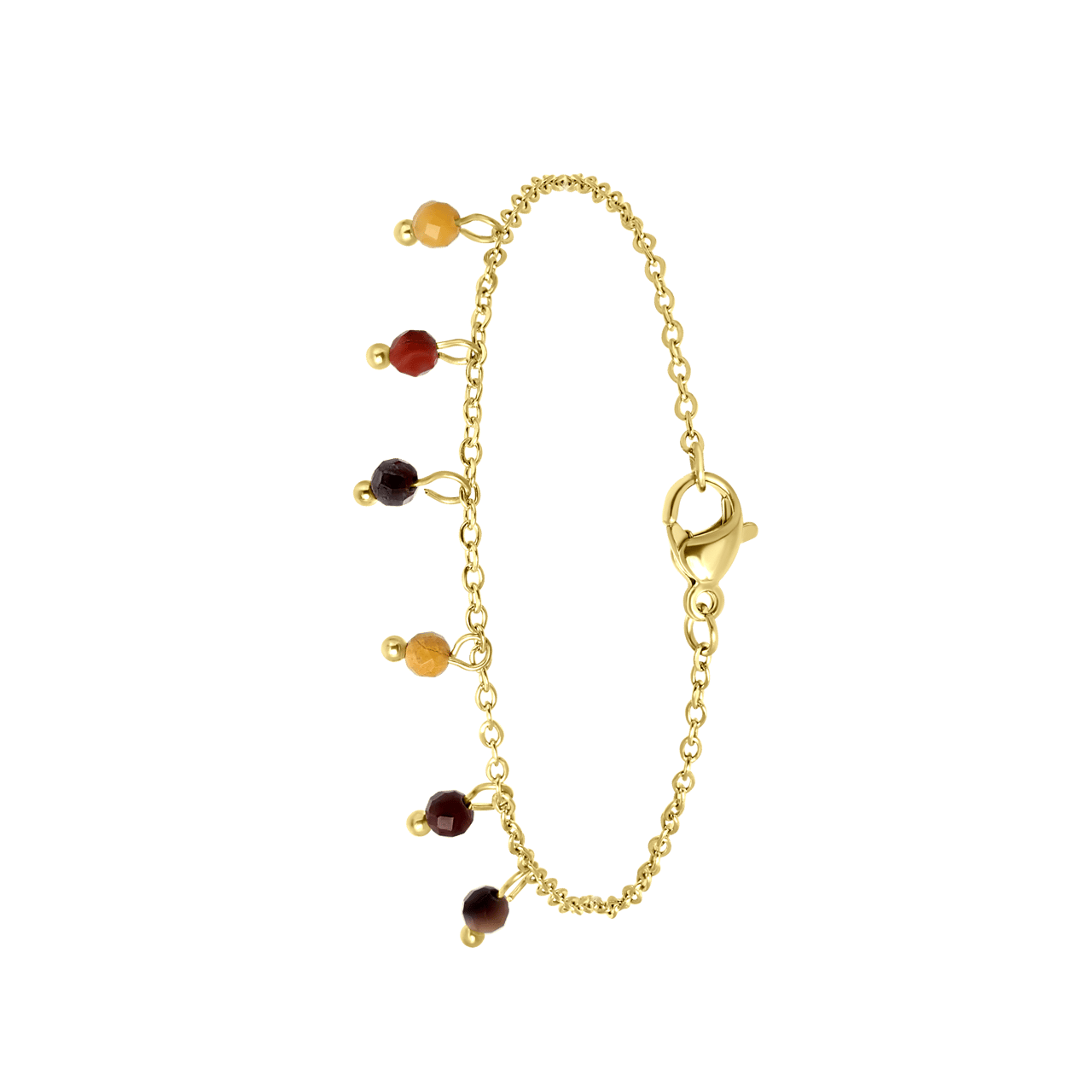 Stalen goldplated armband met vitteline