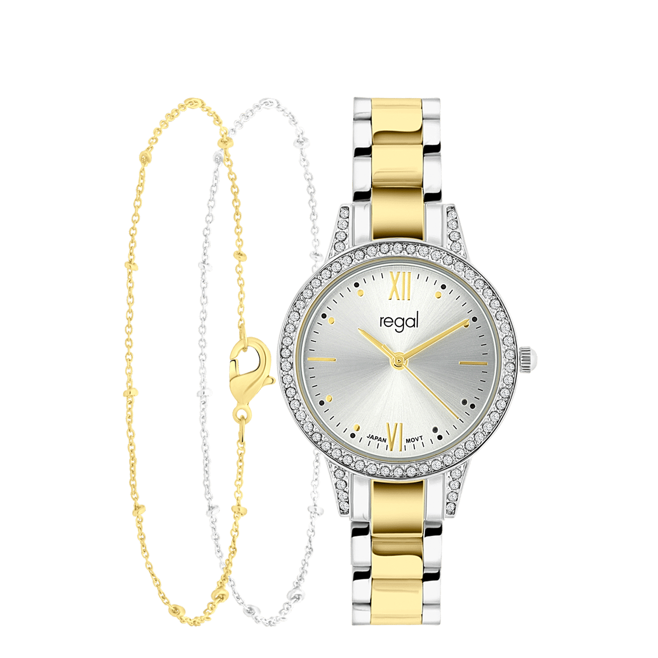 Regal Set Dameshorloge Bicolour met armbanden RG3043-01